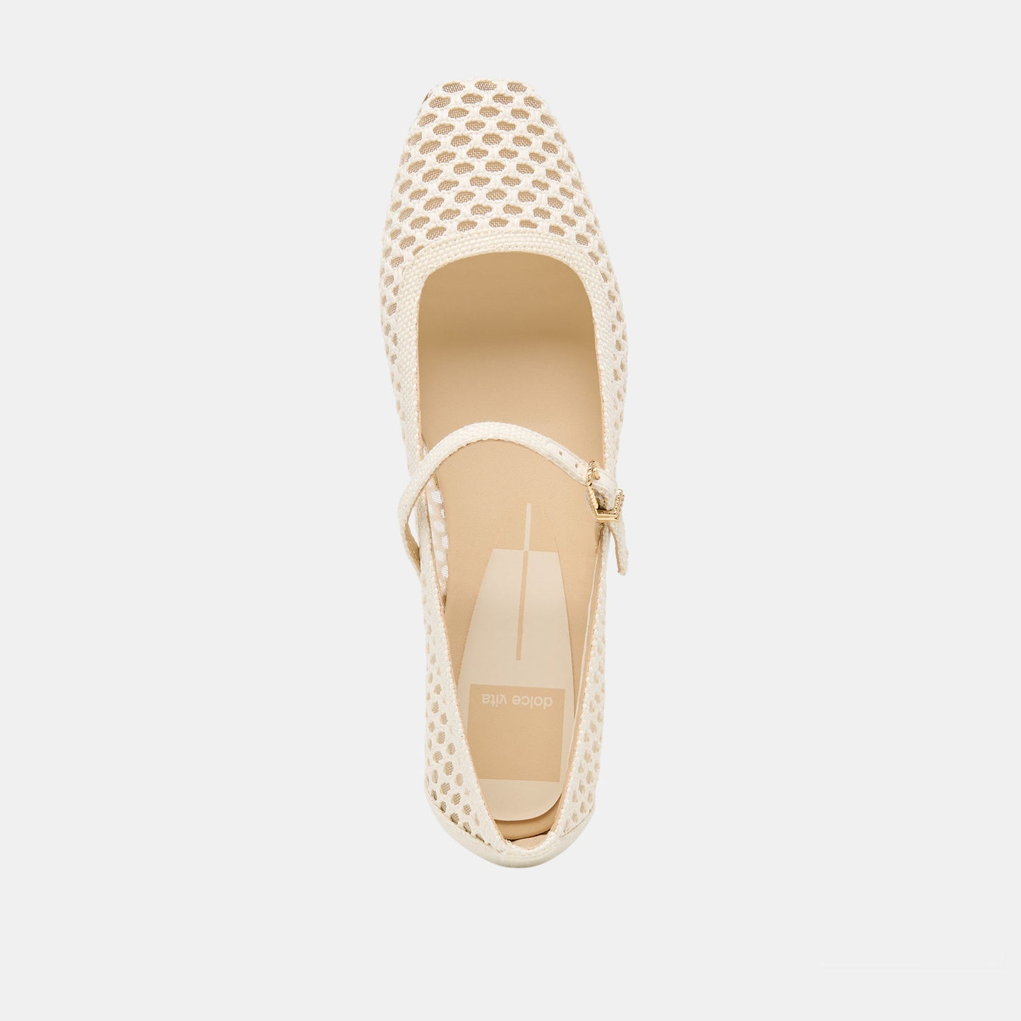 Reyes White Woven Raffia Ballet Flats