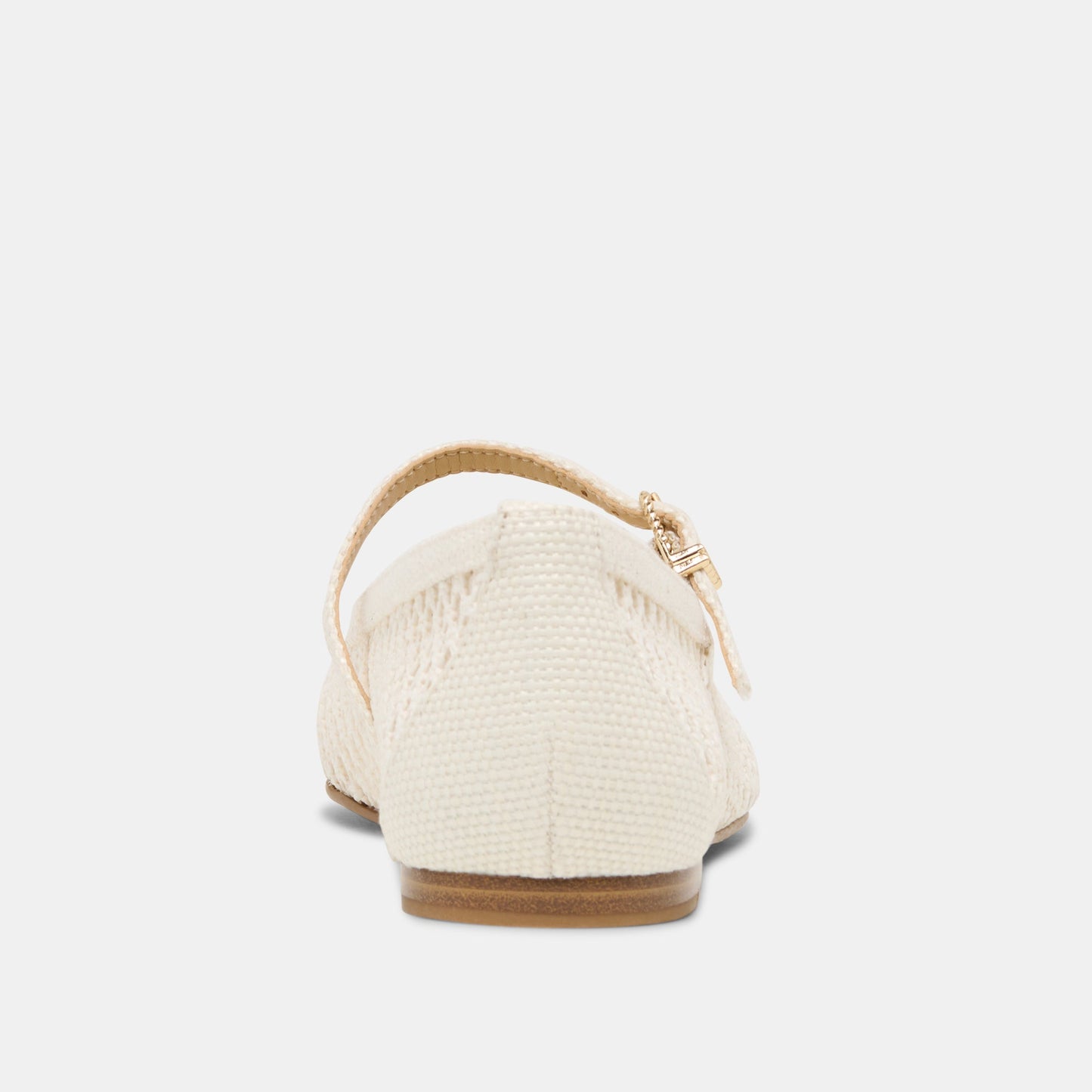 Reyes White Woven Raffia Ballet Flats