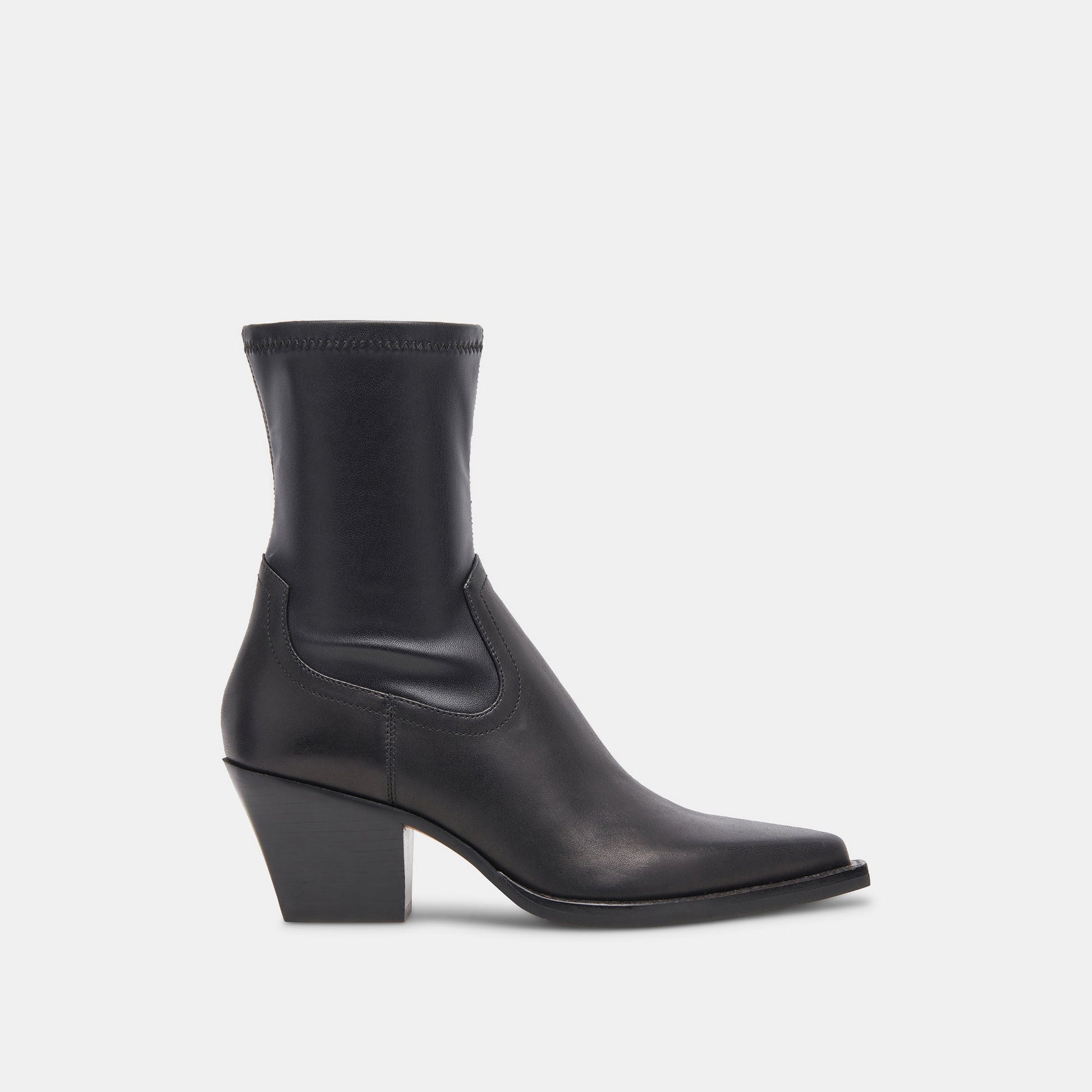 Rutger Boots Black Leather | Women's Black Leather Mid-Ankle Boots
 – Dolce Vita