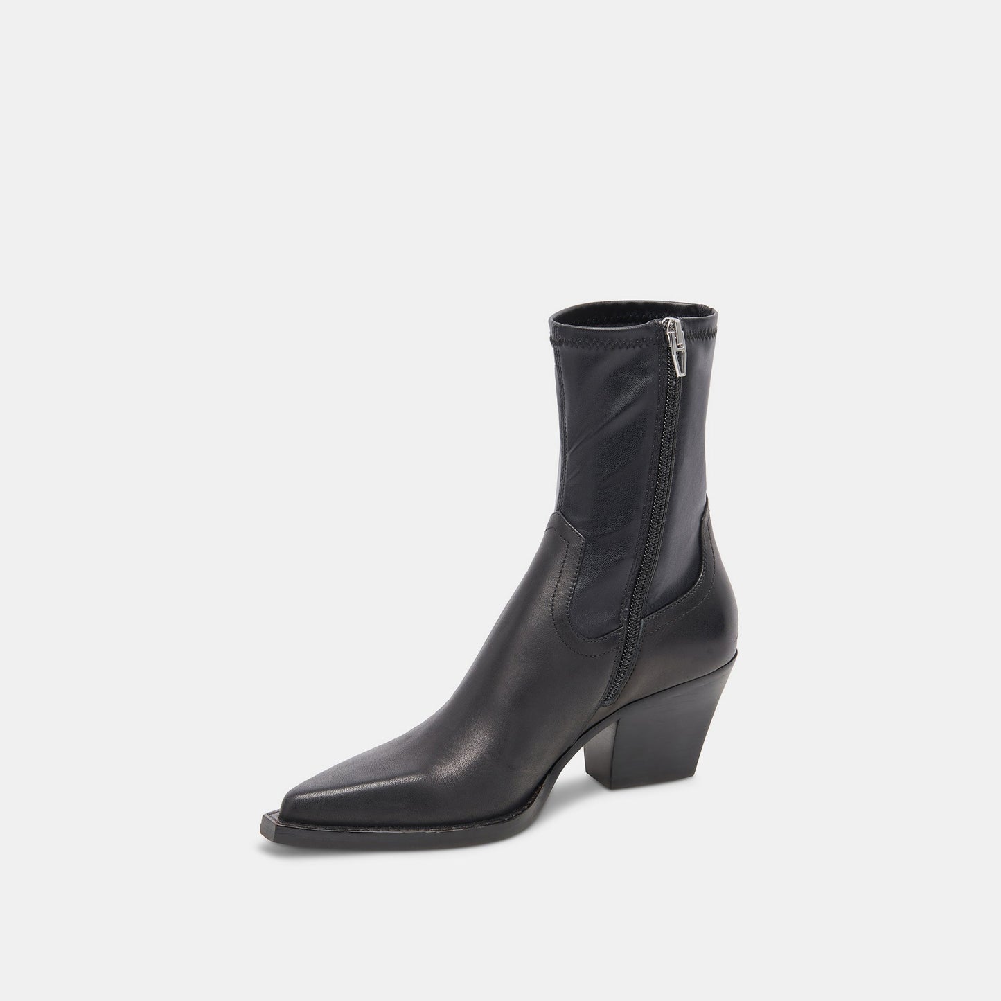 Rutger Boots Black Leather | Women's Black Leather Mid-Ankle Boots
 – Dolce Vita