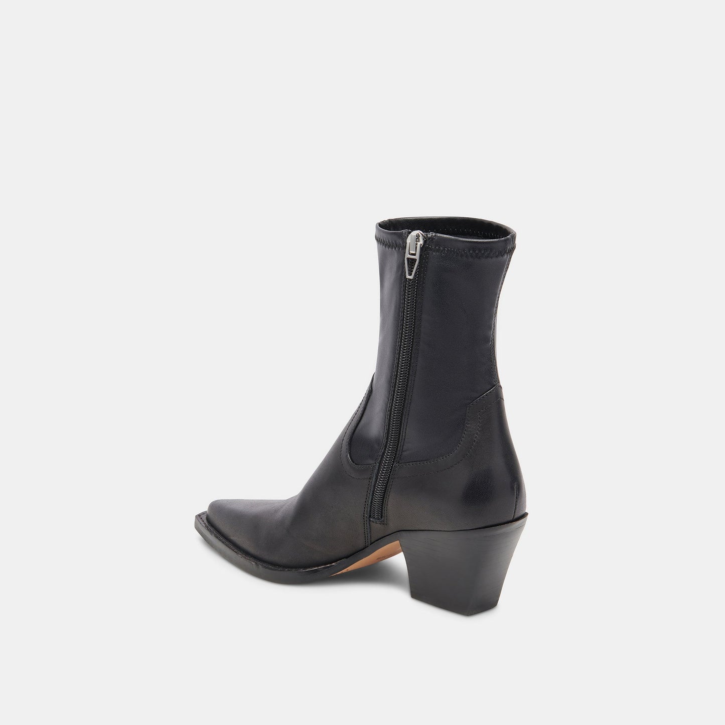 Rutger Boots Black Leather | Women's Black Leather Mid-Ankle Boots
 – Dolce Vita