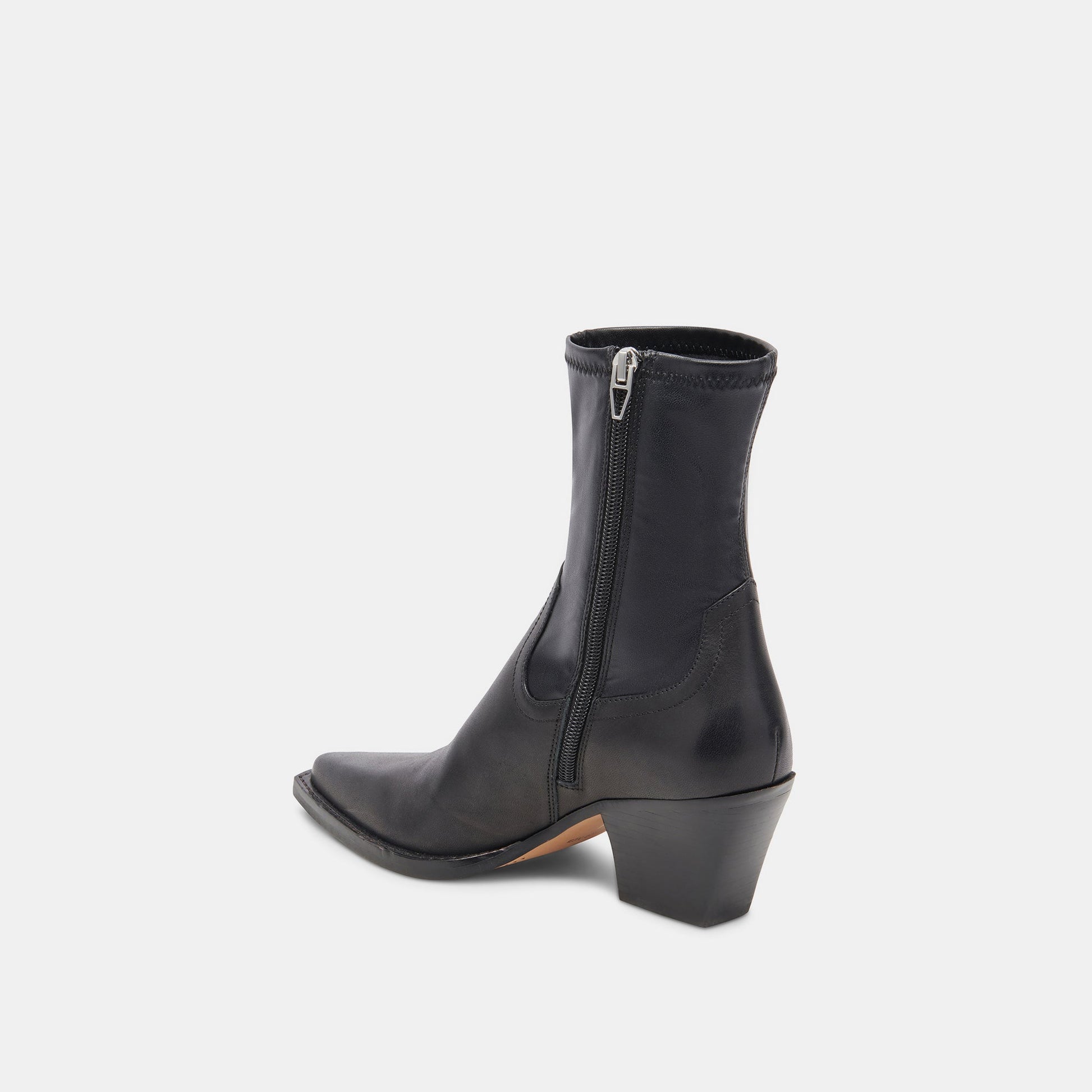 Rutger Boots Black Leather | Women's Black Leather Mid-Ankle Boots
 – Dolce Vita