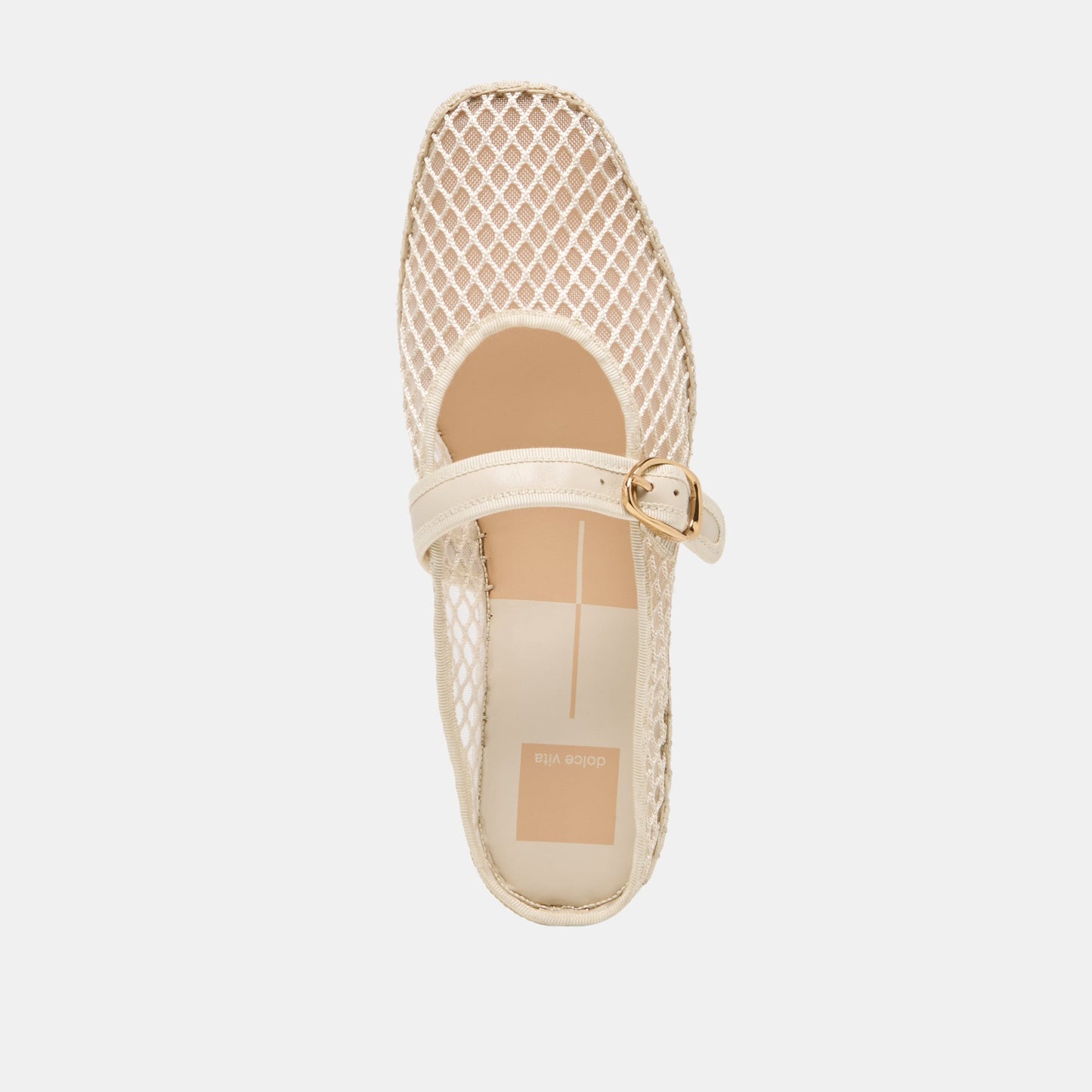 Milie Ecru Woven Mesh Flats