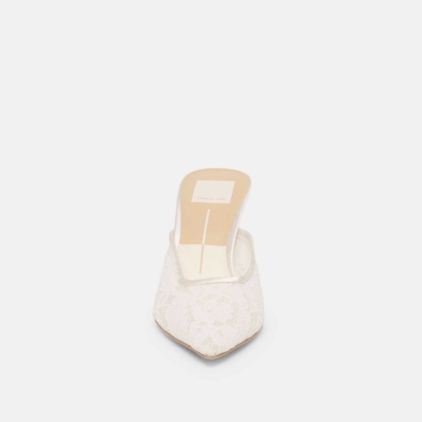 Cleo High True White Lace Heels