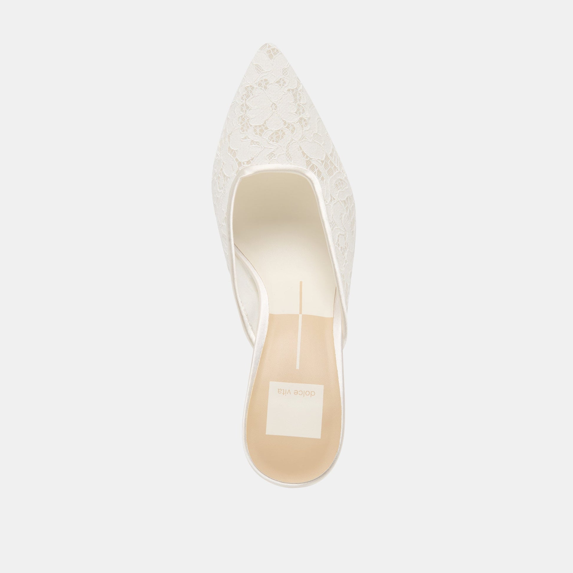 Cleo High True White Lace Heels
