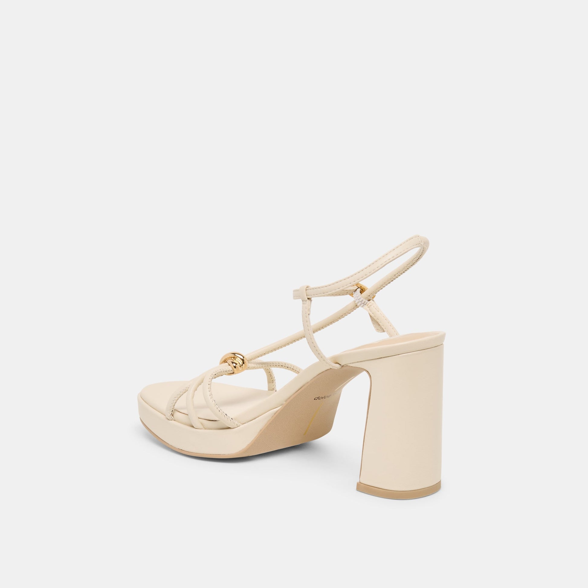 Odete Creme Leather Heels