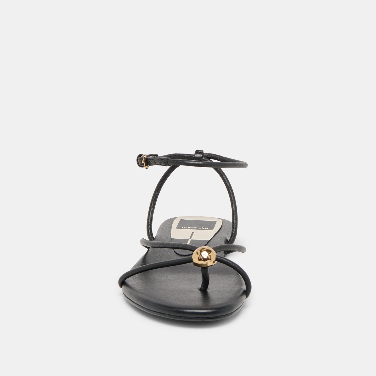 Kenley Black Leather Sandals