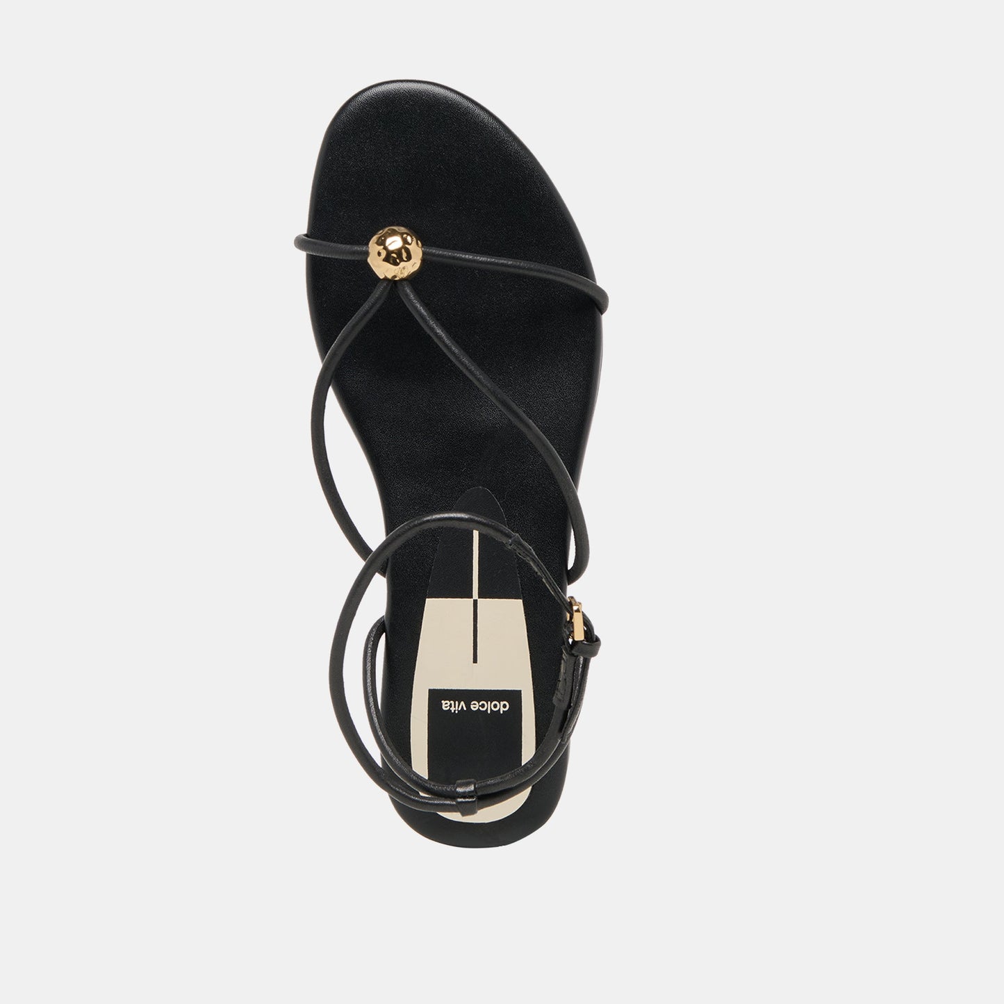 Kenley Black Leather Sandals