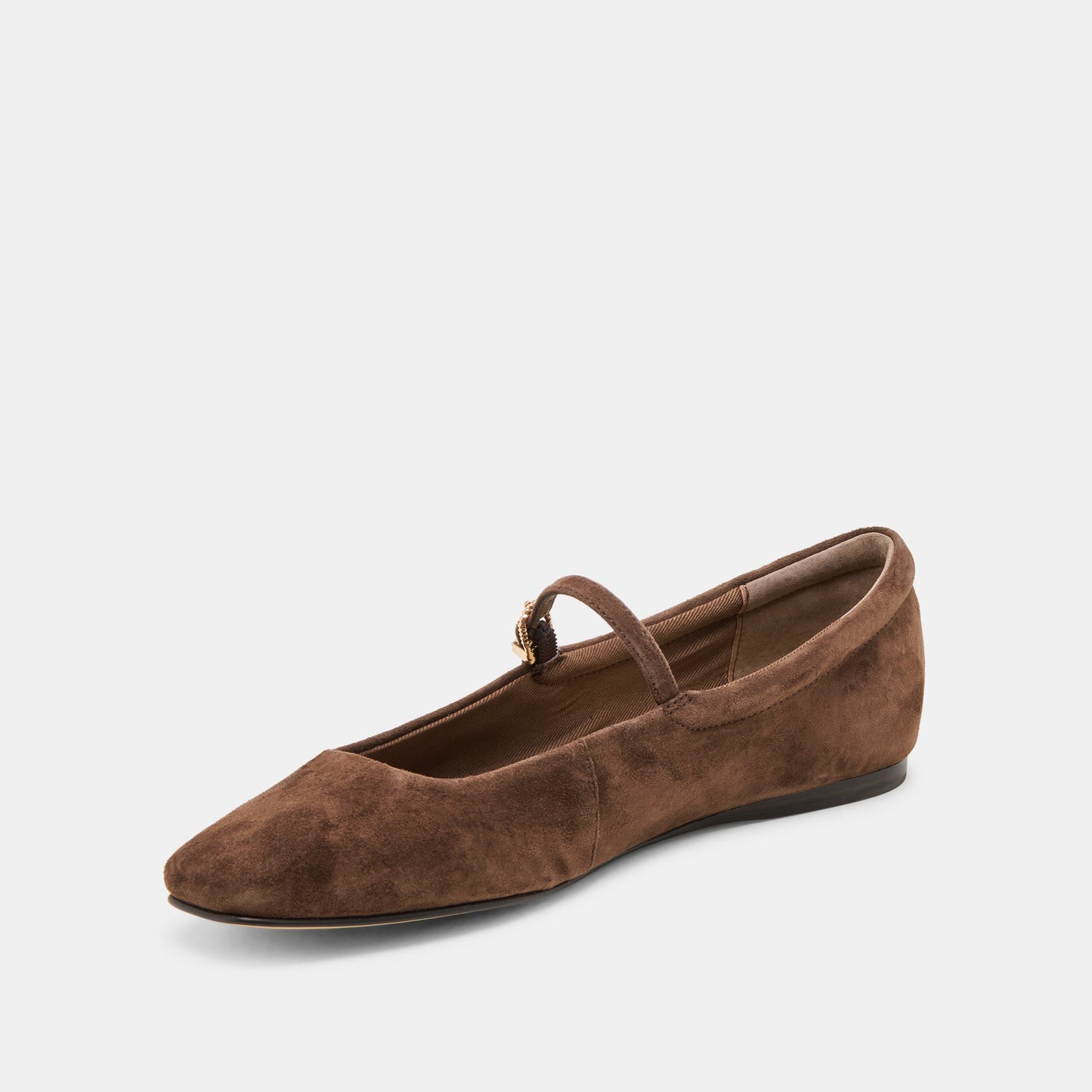 Reyes Dk Brown Suede Ballet Flats