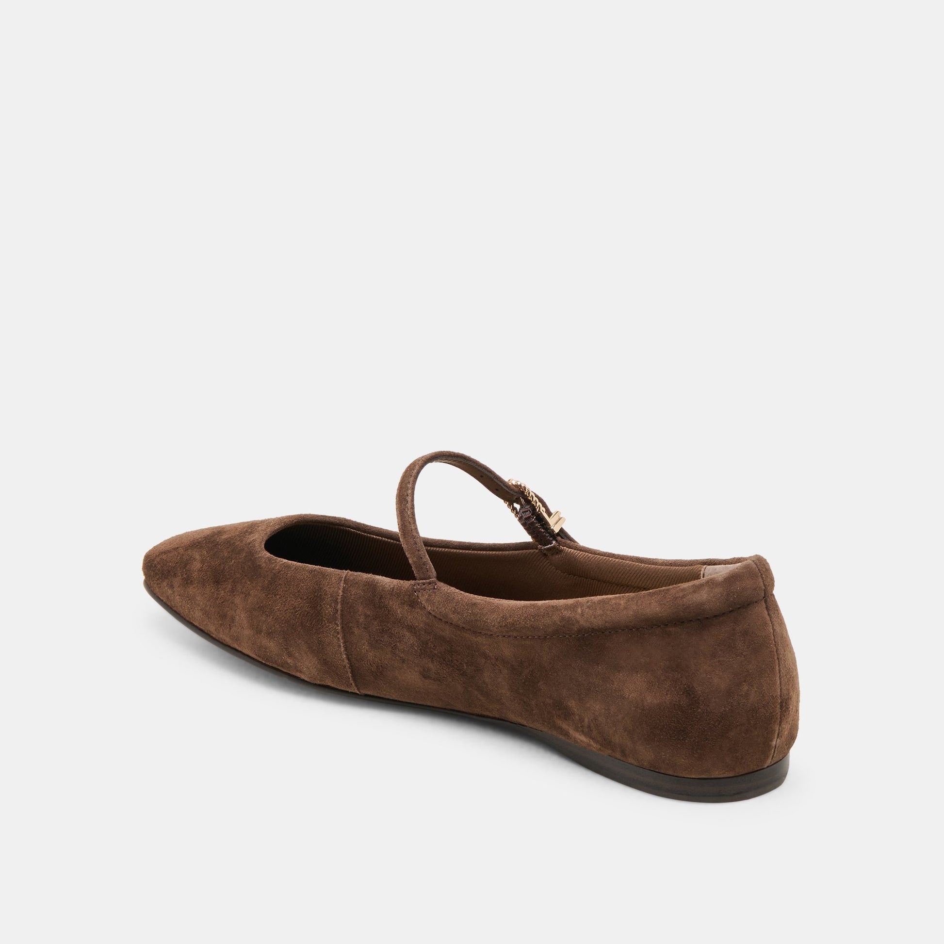 Reyes Dk Brown Suede Ballet Flats