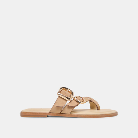 Shore Camel Suede Sandals