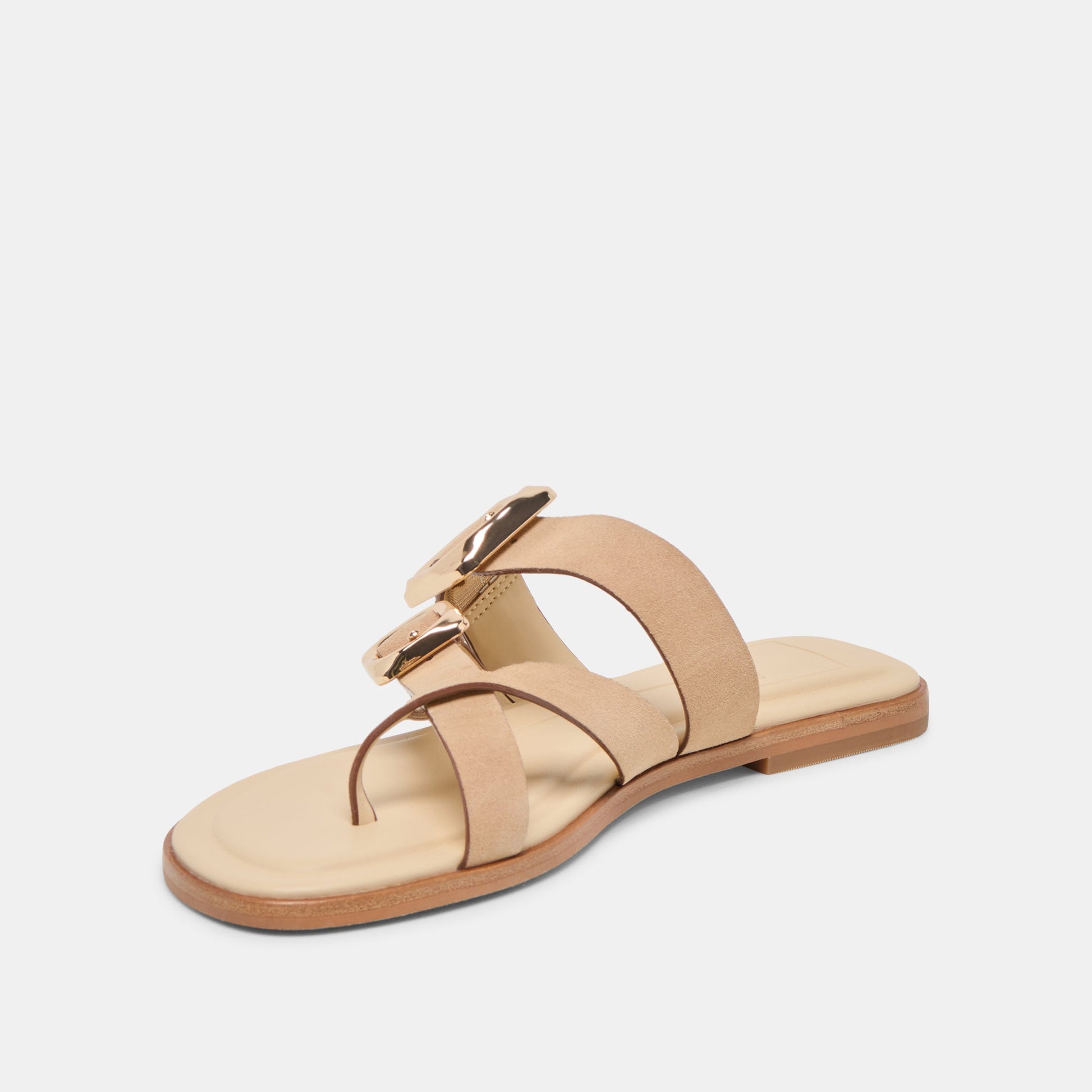 Shore Camel Suede Sandals