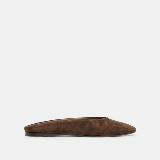 Eila Dk Brown Suede Flats