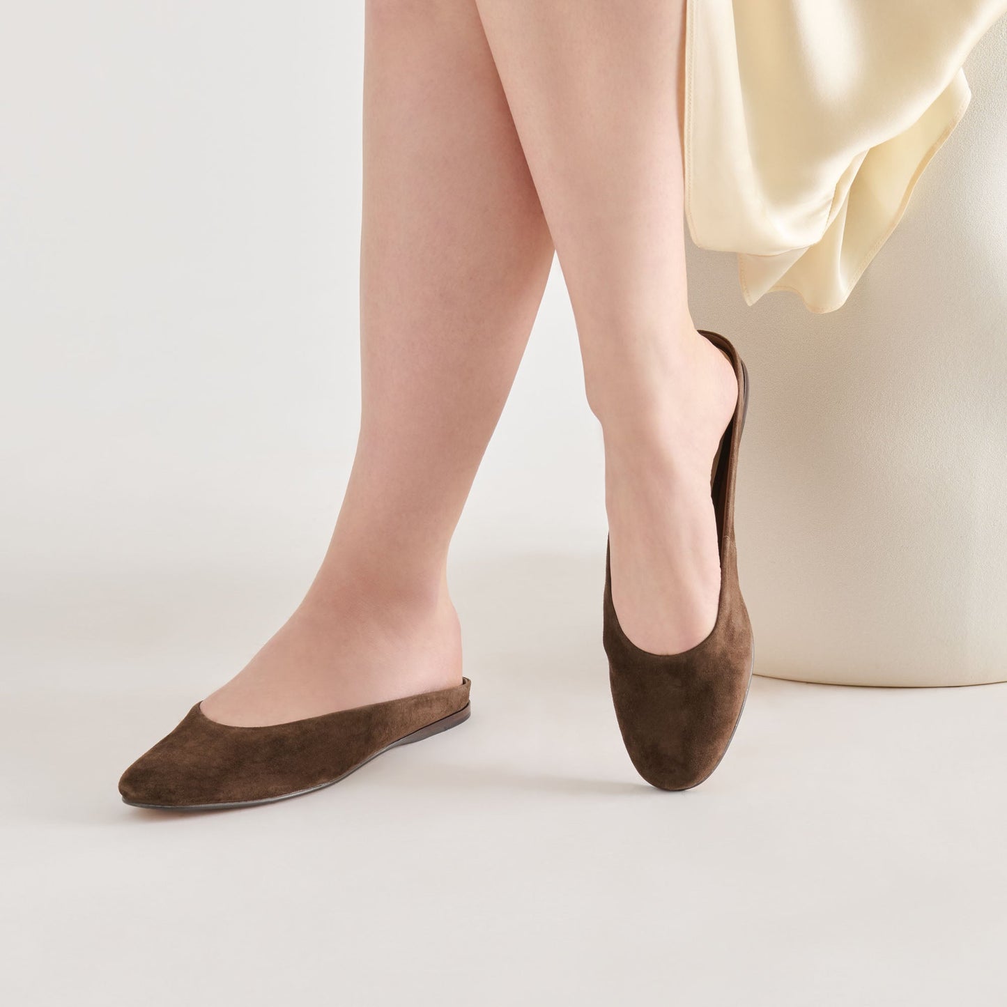 Eila Dk Brown Suede Flats