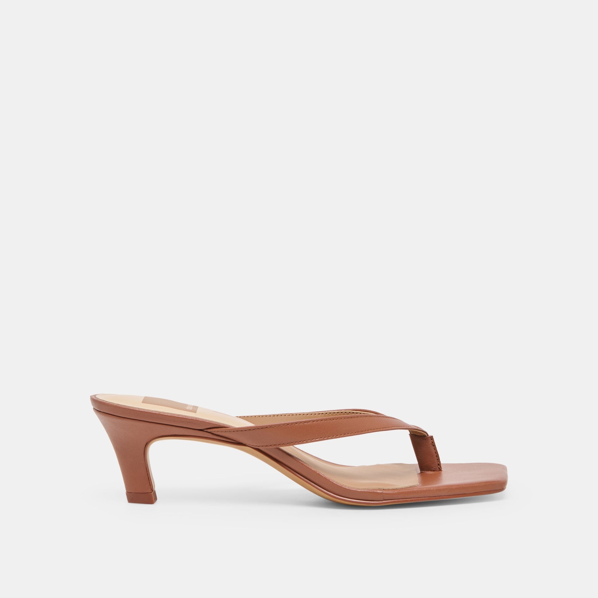 Ramia Cognac Leather Heels