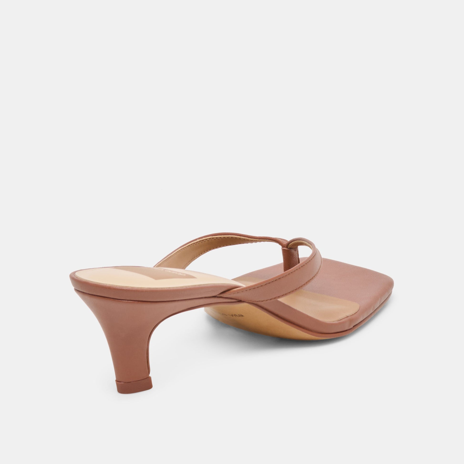 Ramia Cognac Leather Heels