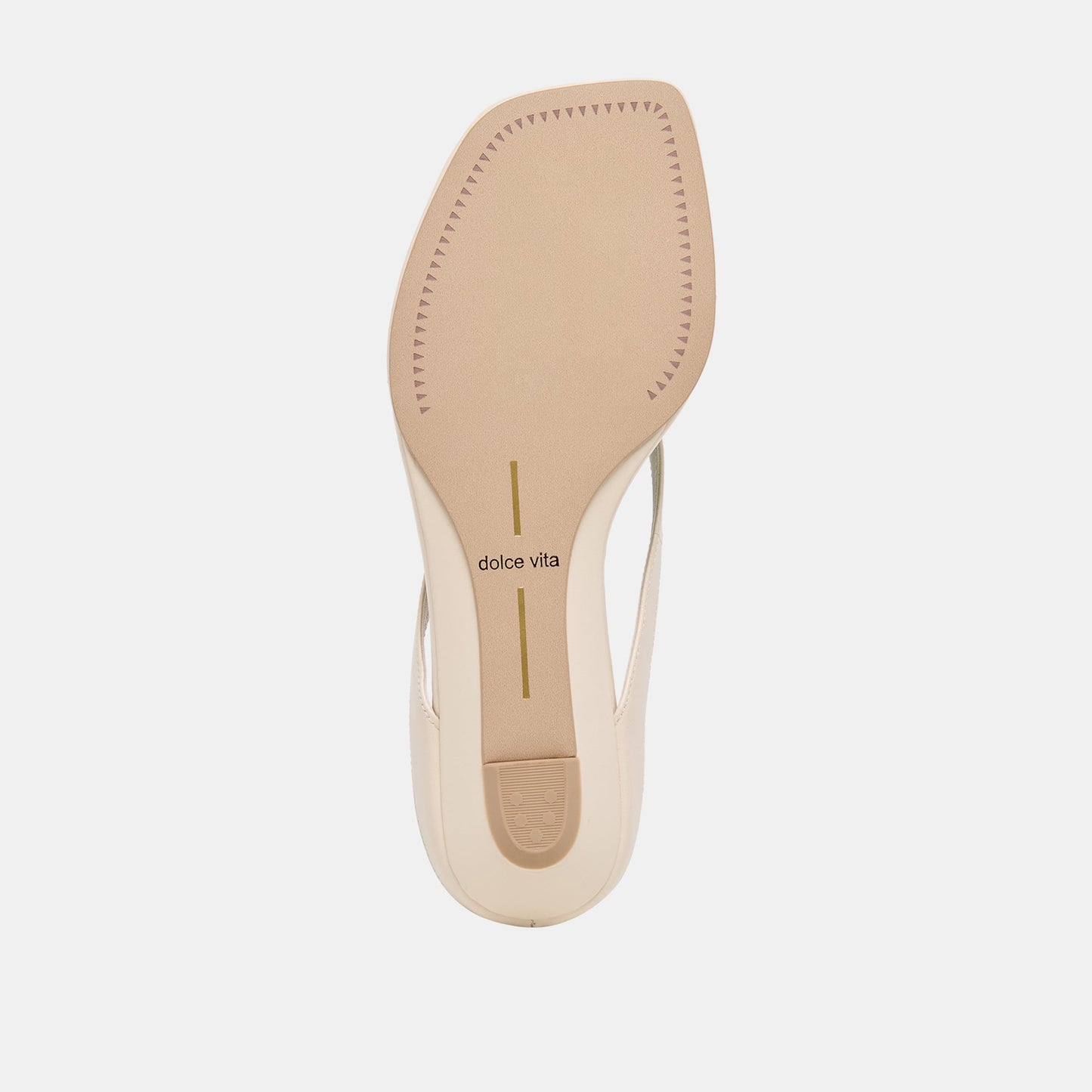 GIZEL Bone Leather Thong Square-Toe Sandals