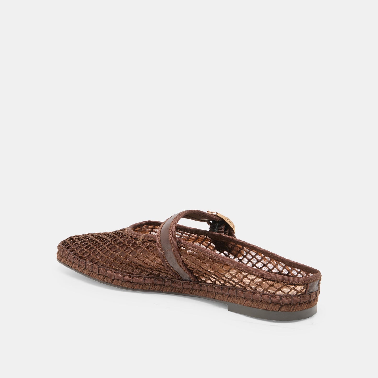 Milie Chocolate Woven Mesh Flats