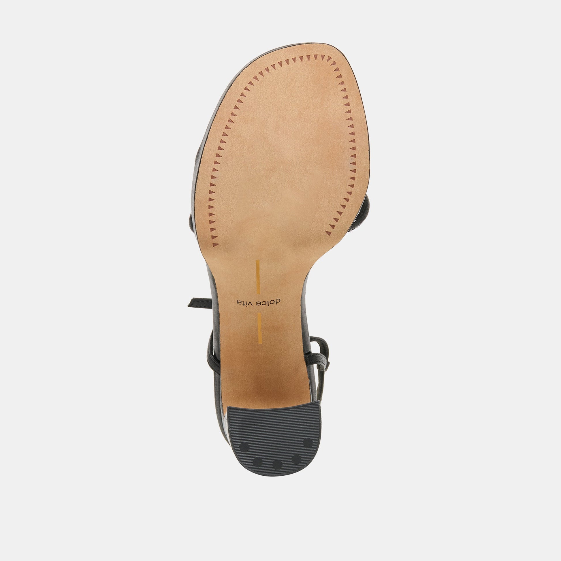Odete Black Leather Heels