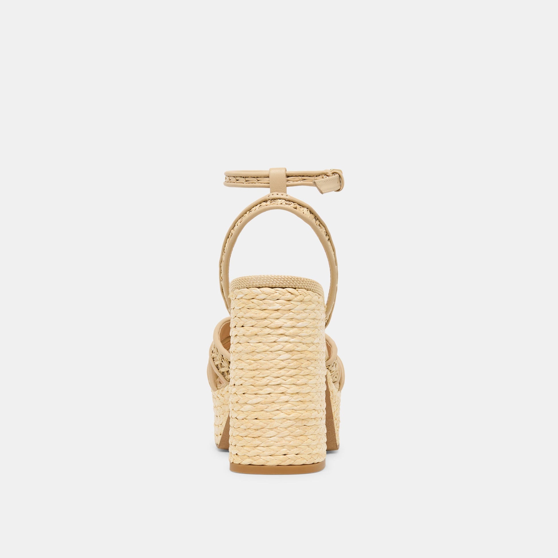 Danila Lt Natural Cross Hatch Raffia Heels
