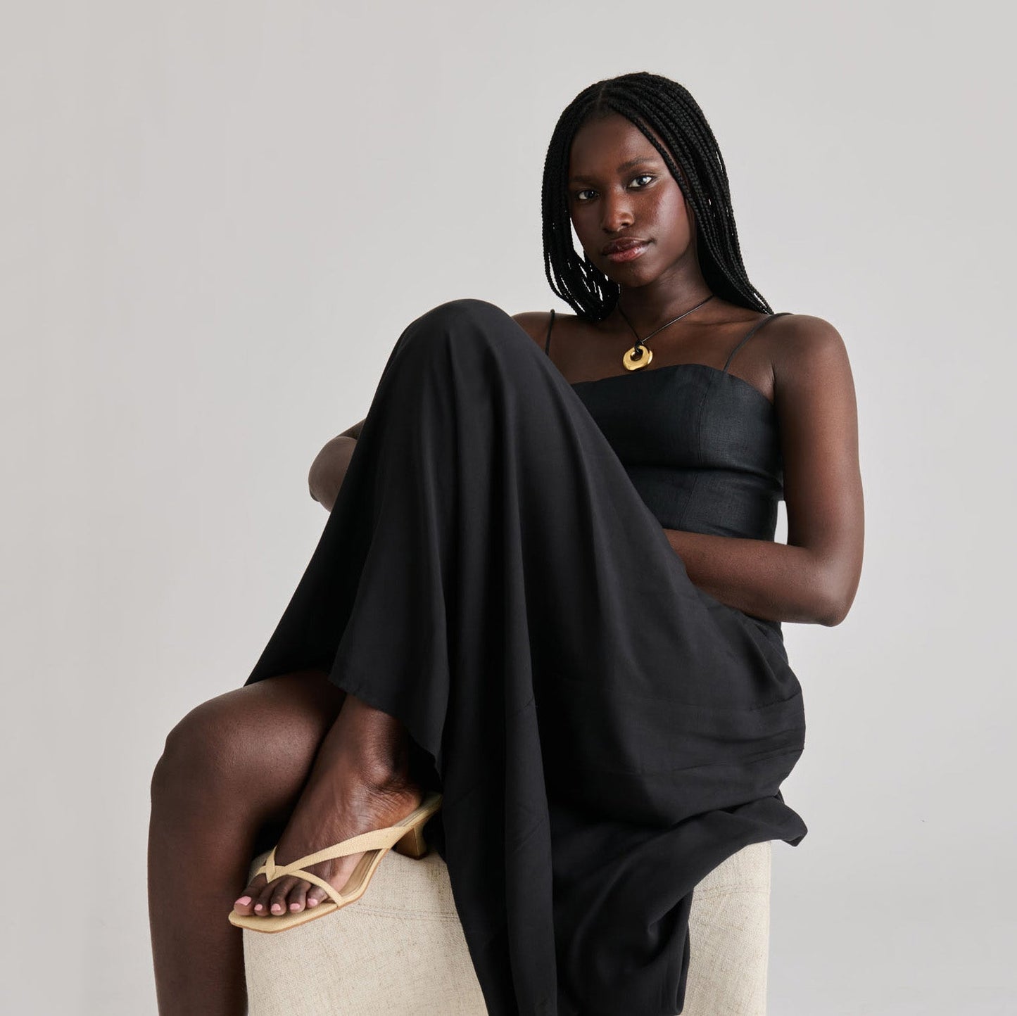 Brevel Natural Raffia Heels