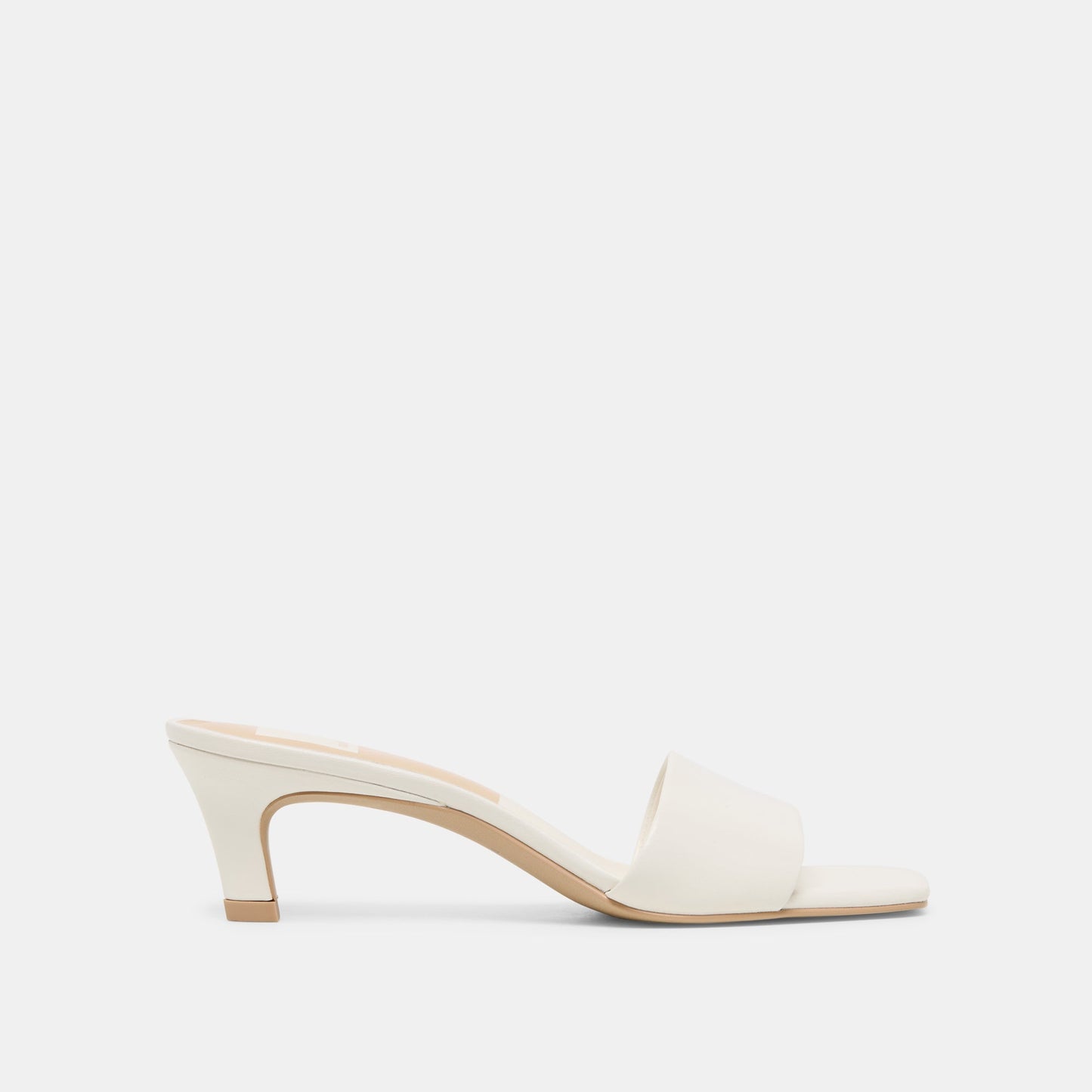 Rexa True White Leather Heels