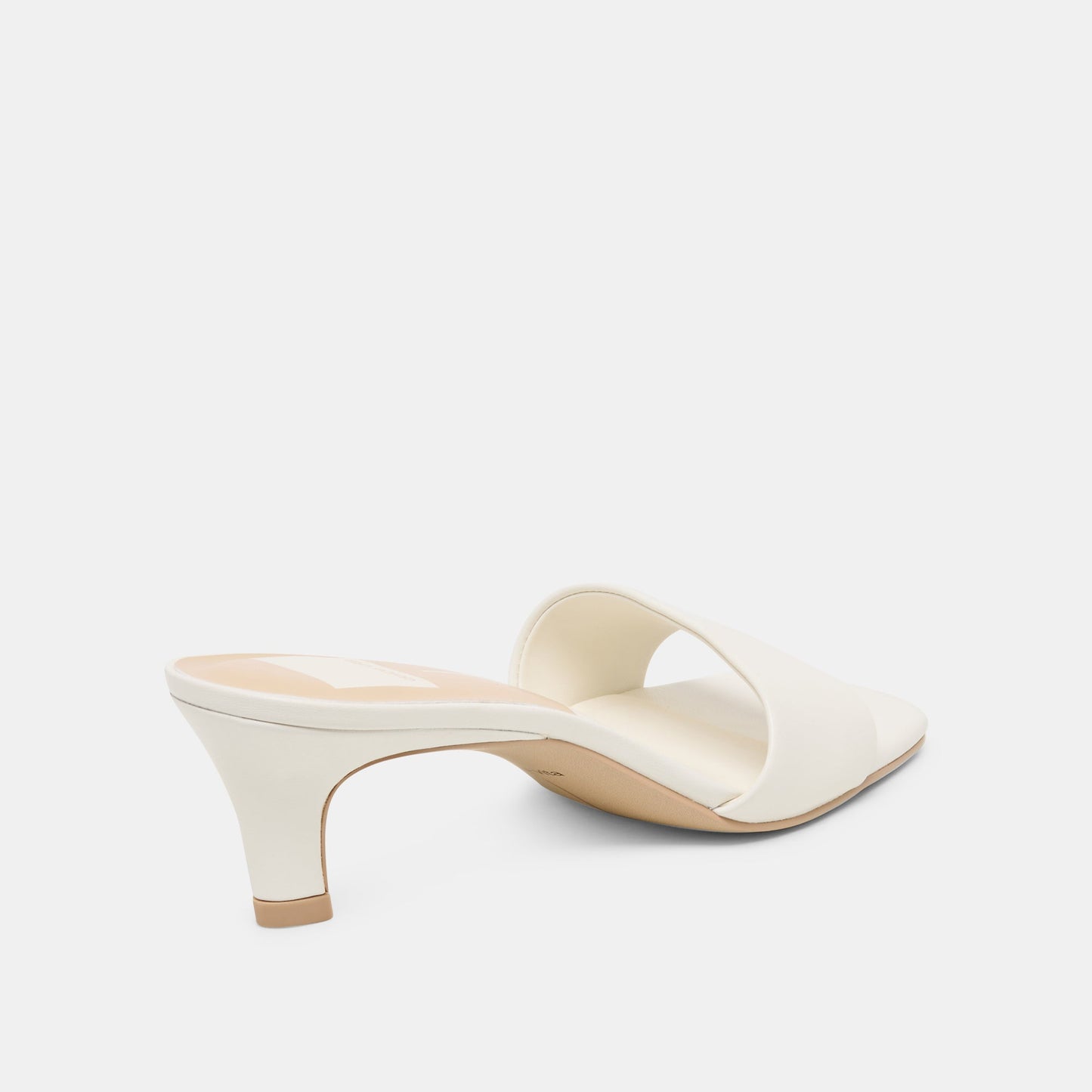 Rexa True White Leather Heels