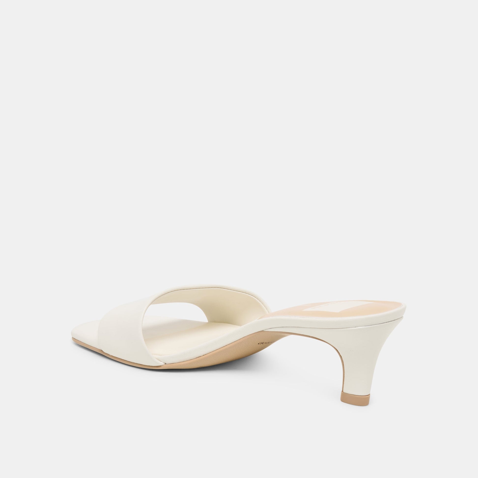 Rexa True White Leather Heels