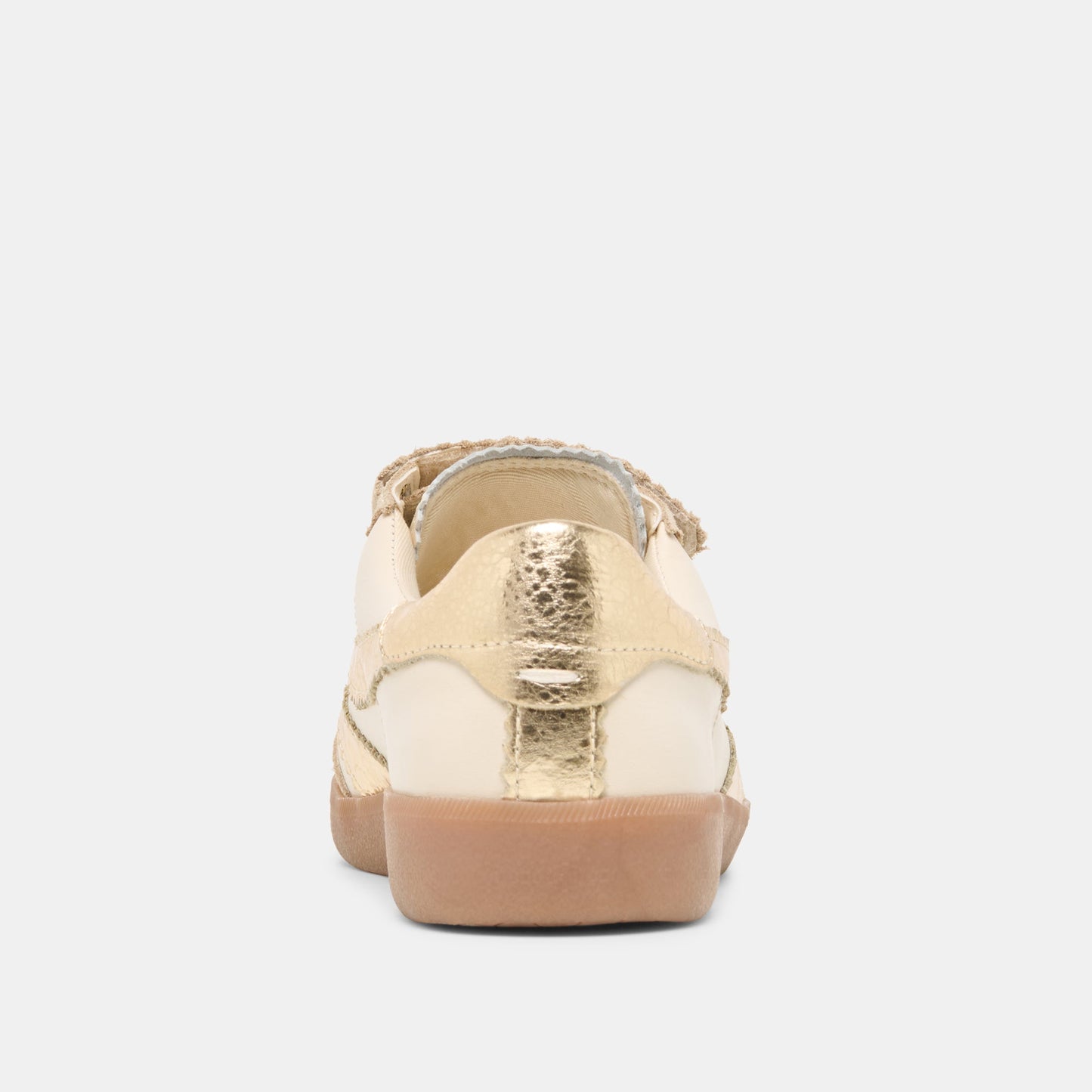 Merit Velcro White Gold Leather Sneakers