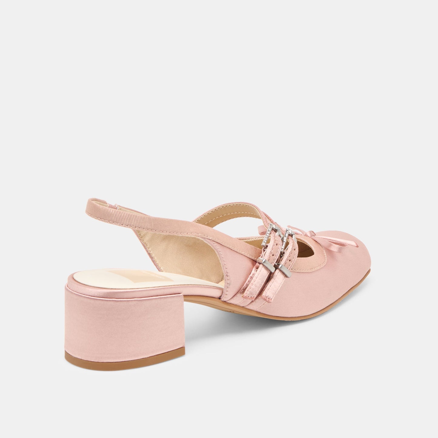 Loris Blush Satin Heels