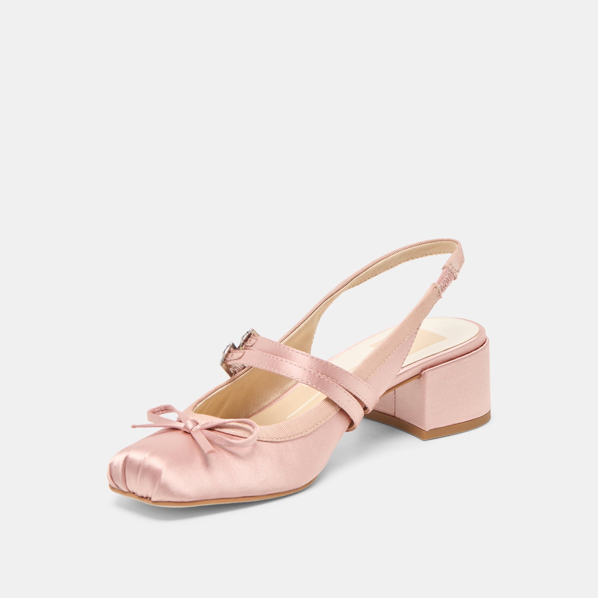 Loris Blush Satin Heels