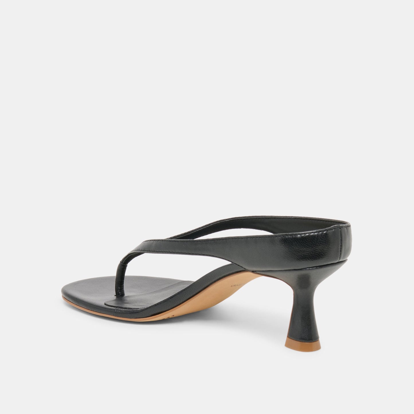 Doreen Black Leather Heels