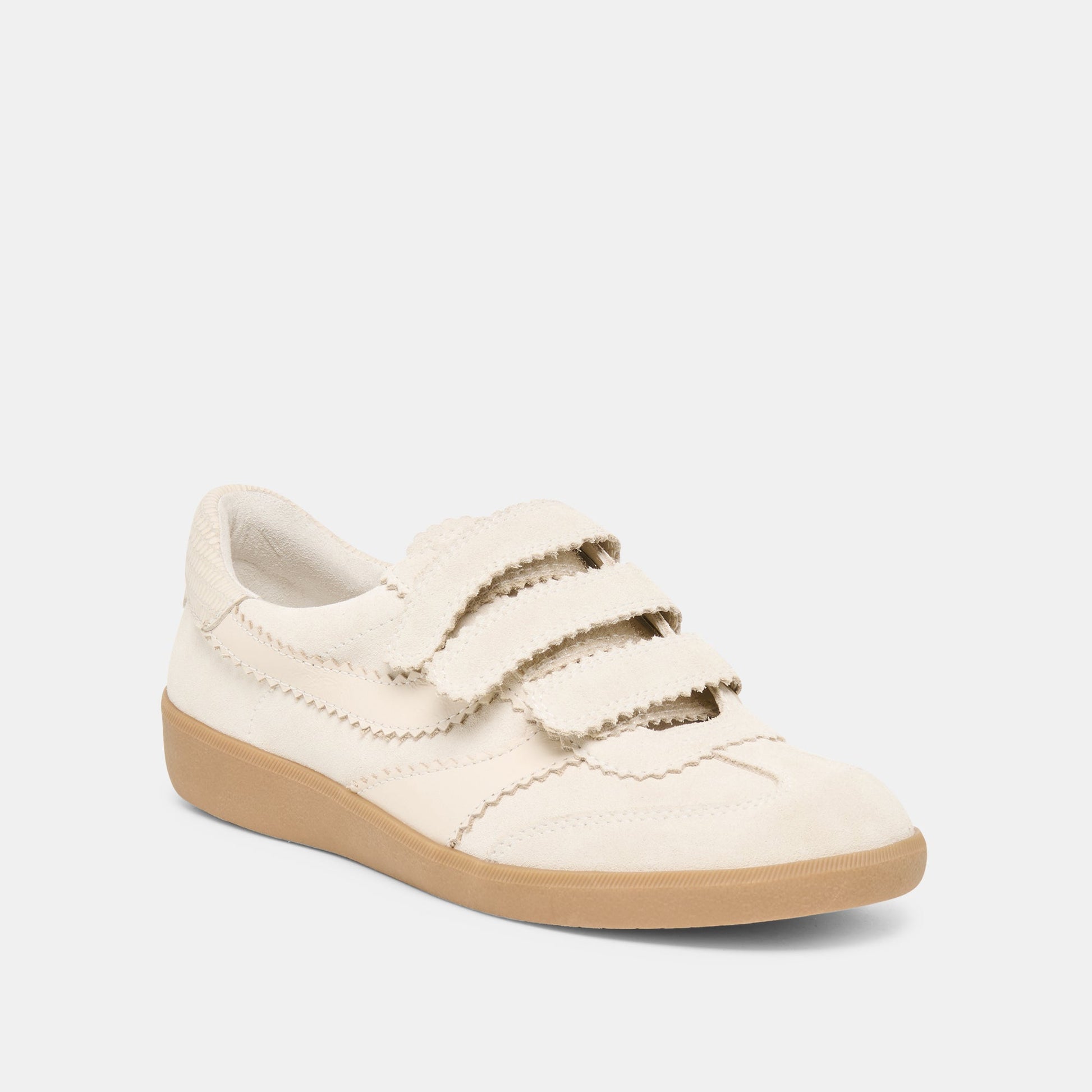 Merit Velcro Ivory Leather Sneakers