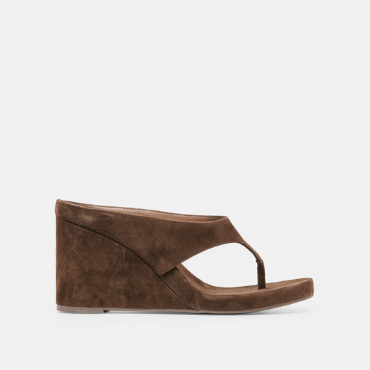 Hinna Dk Brown Suede Wedges