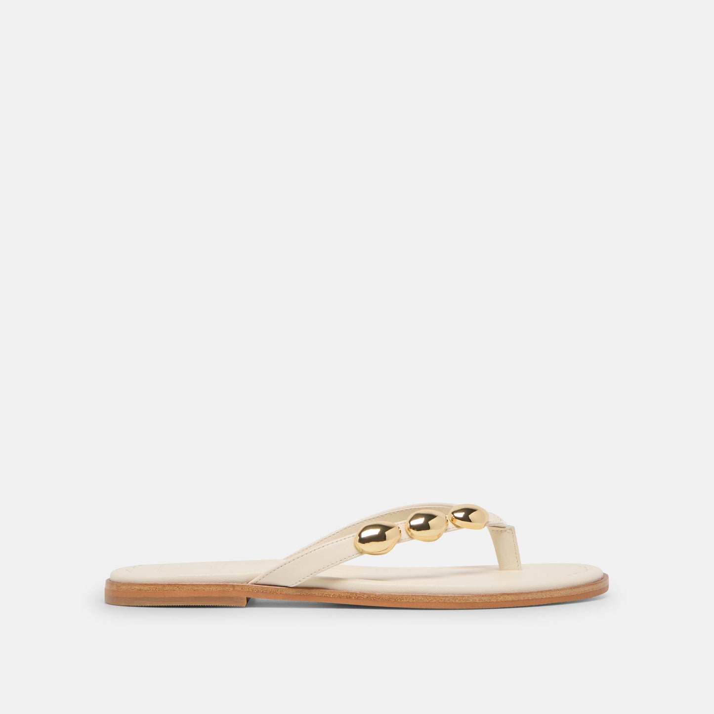 Juny Off White Leather Sandals