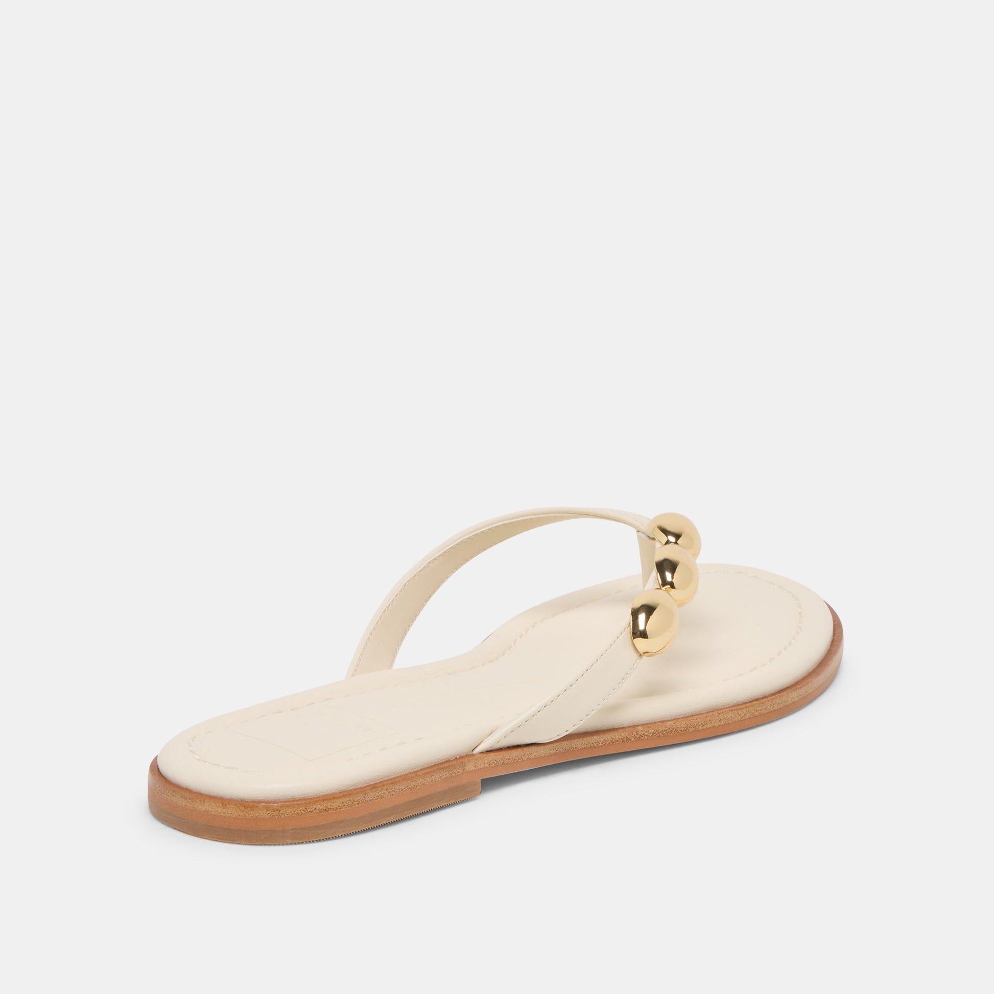 Juny Off White Leather Sandals