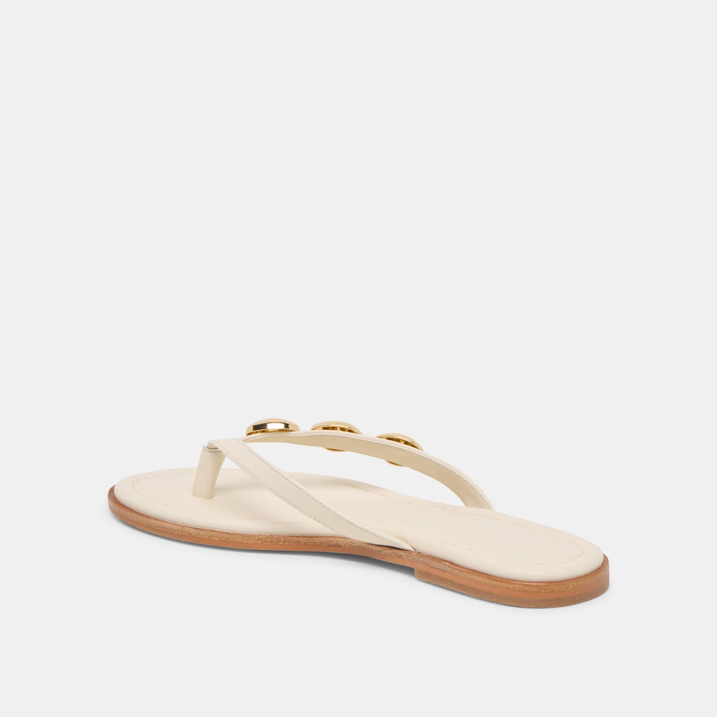 Juny Off White Leather Sandals