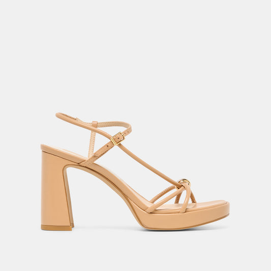 Odete Lt Tan Leather Heels