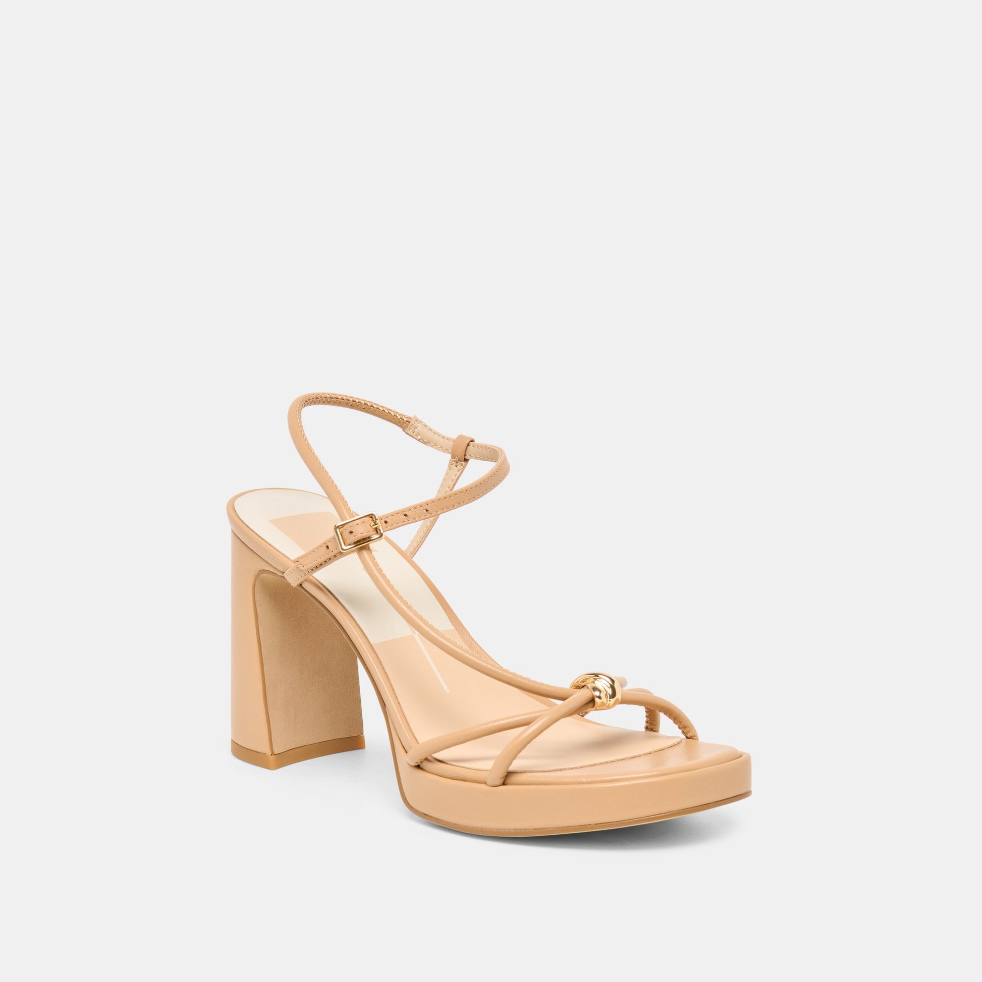 Odete Lt Tan Leather Heels