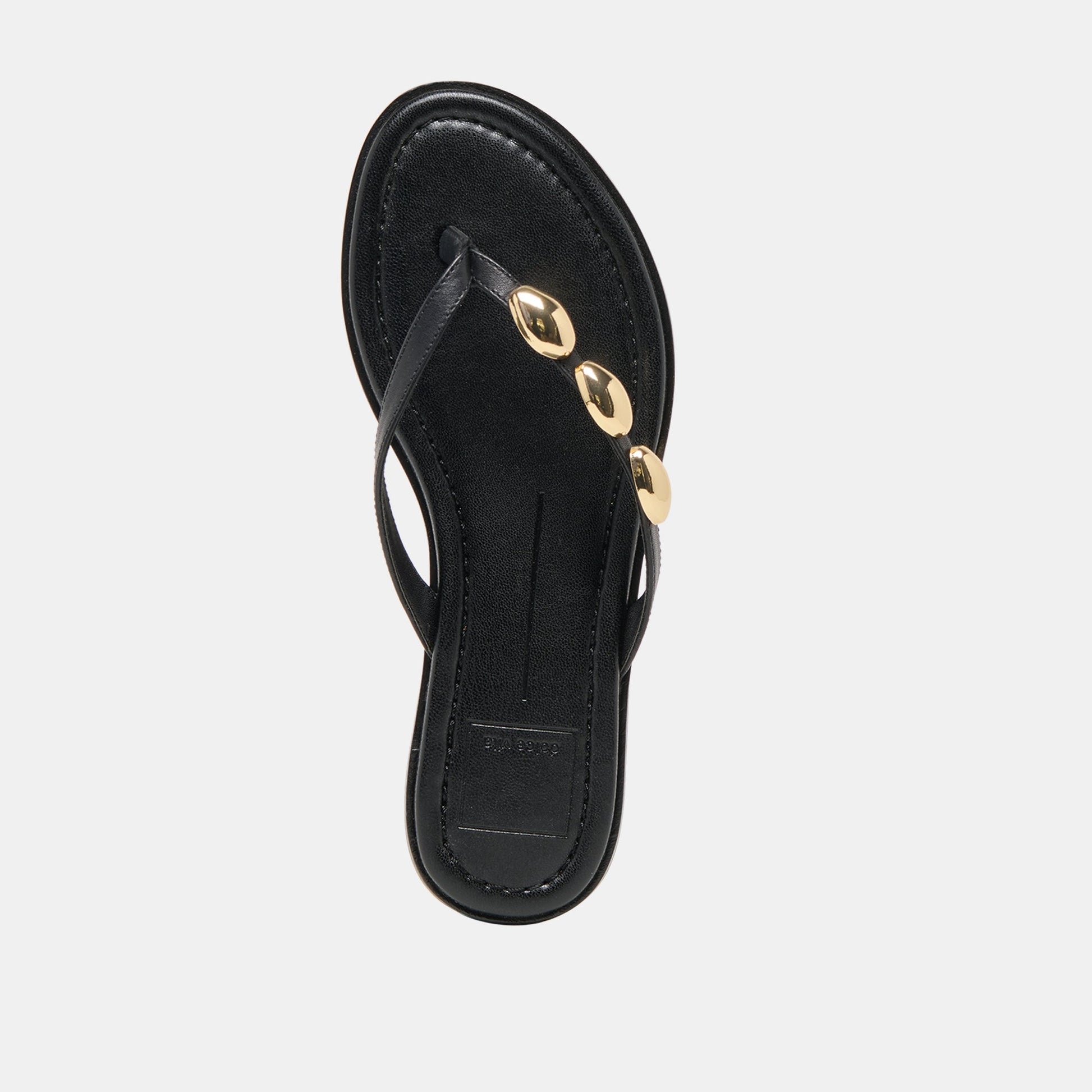 Juny Black Leather Sandals