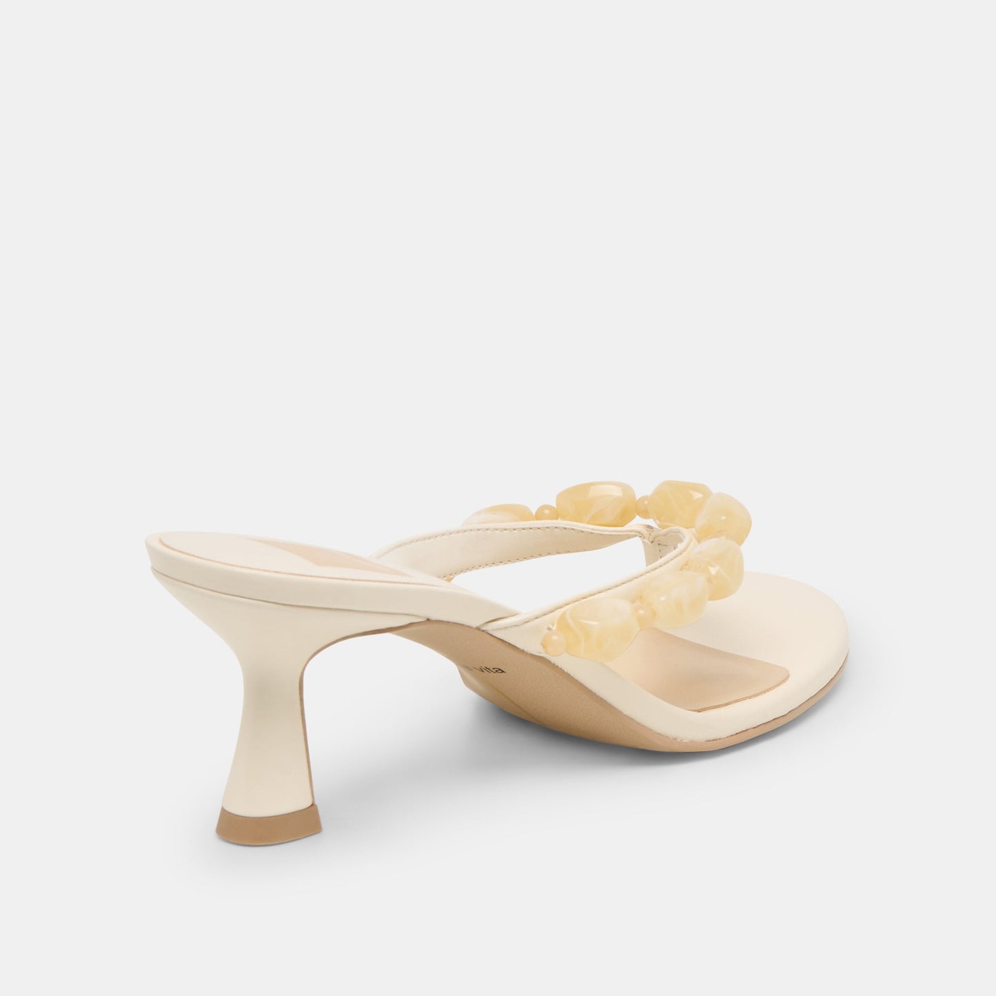 Daksie Off White Leather Heels