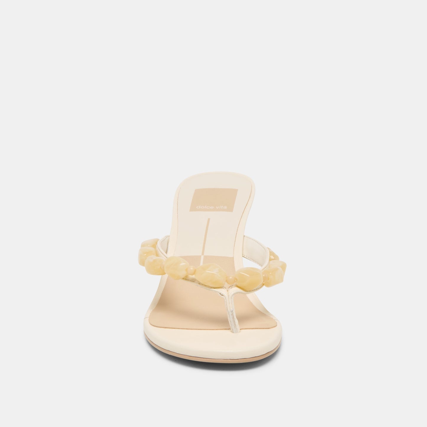Daksie Off White Leather Heels