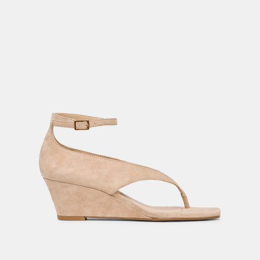 Quinny Bamboo Suede Wedges