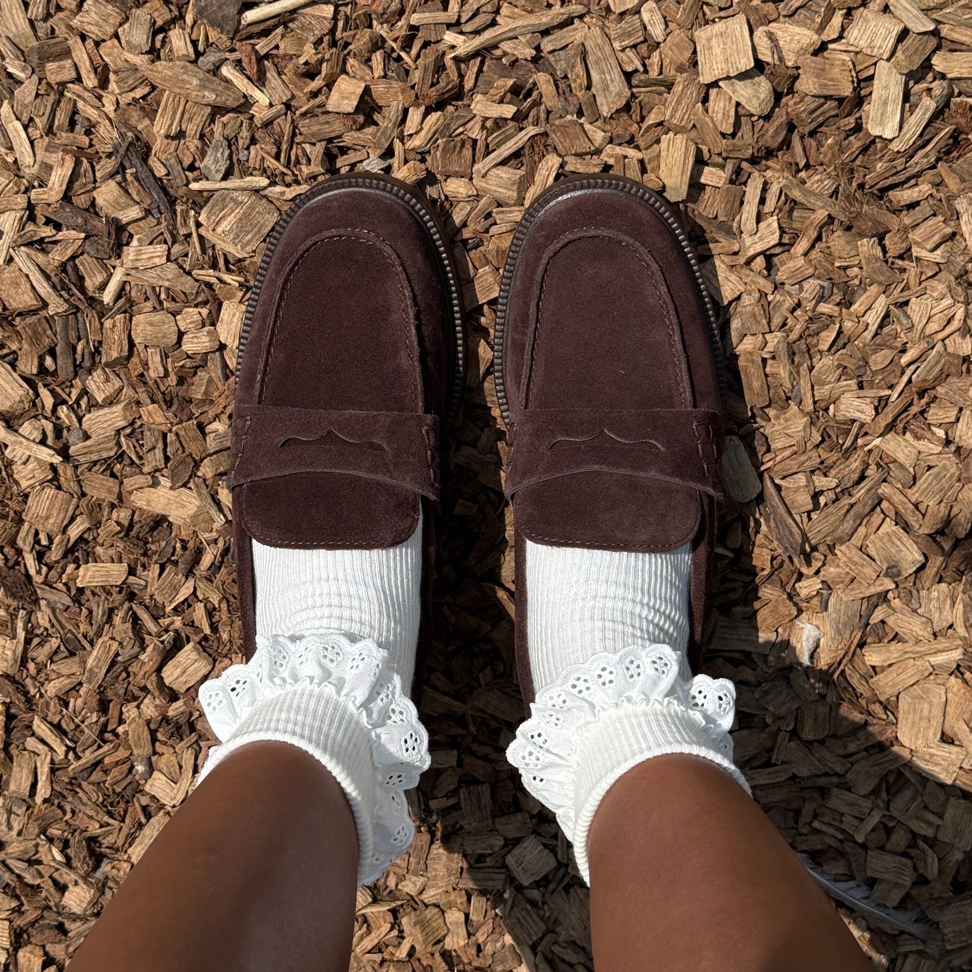 Tiggy Mahogany Suede Loafers