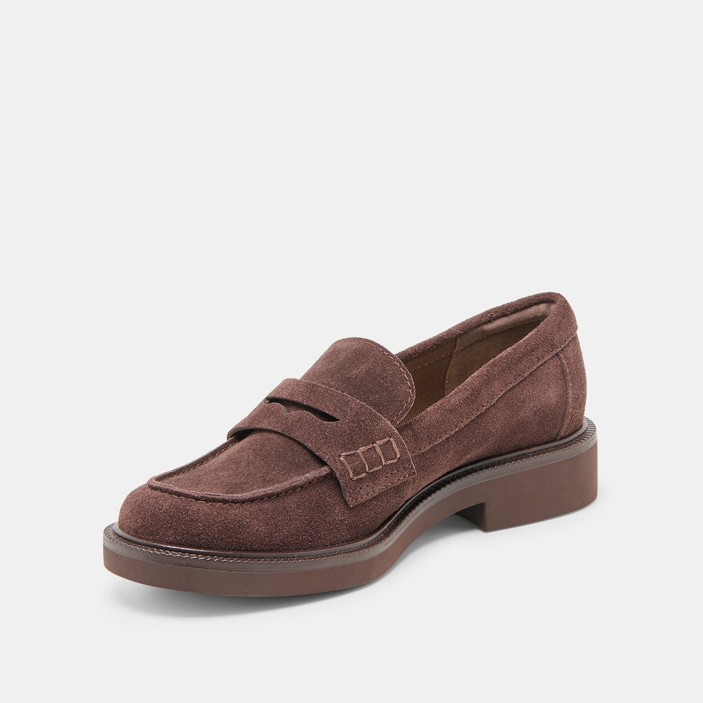 Tiggy Mahogany Suede Loafers
