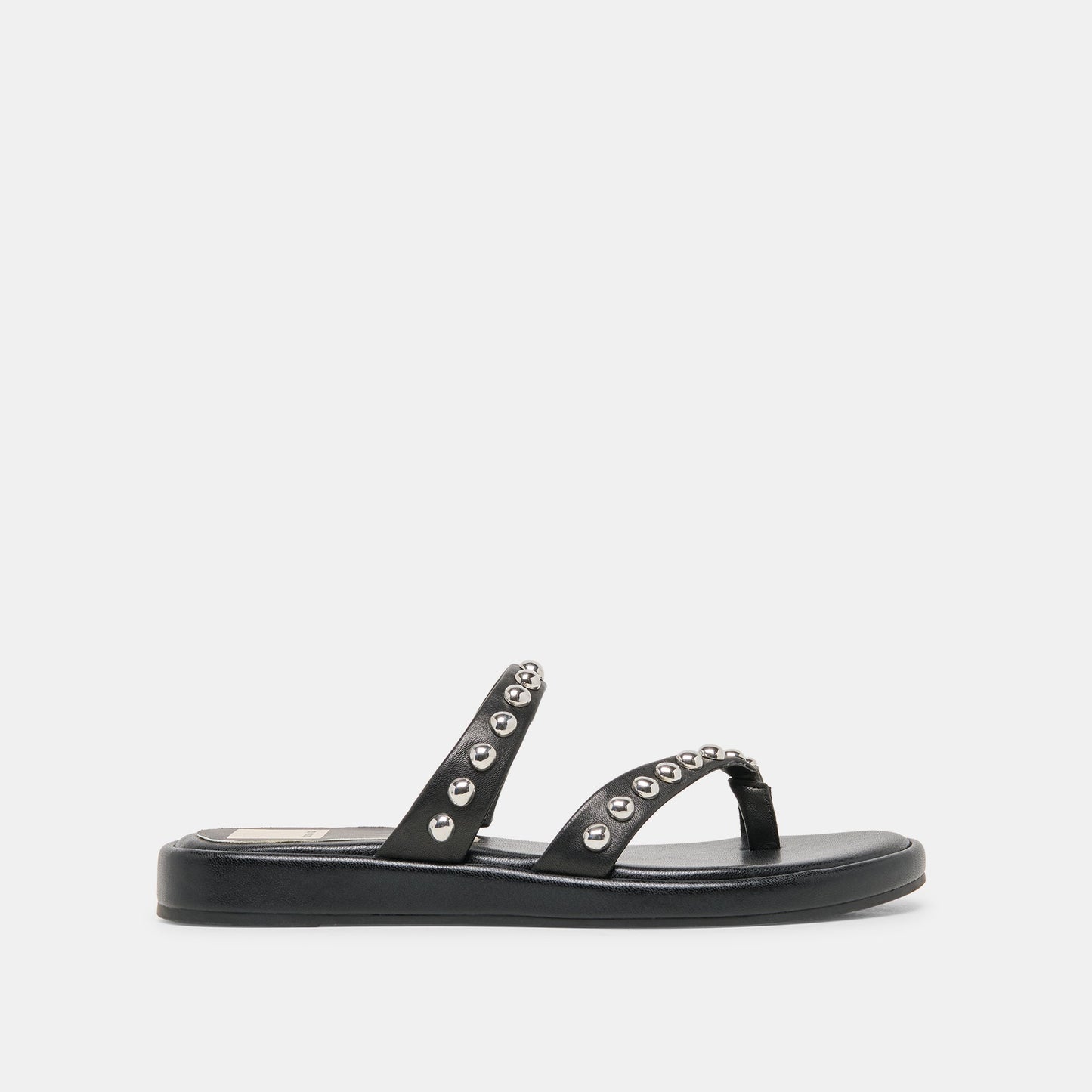 Amary Stud Black Leather Sandals