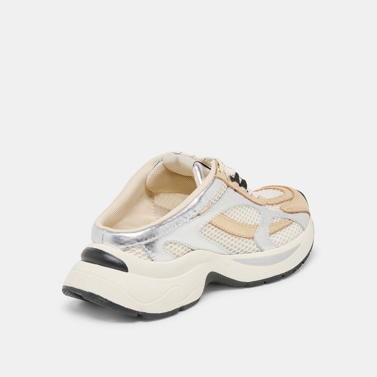 SWAYZY Metallic Multi Leather Platform Slip-on Sneakers