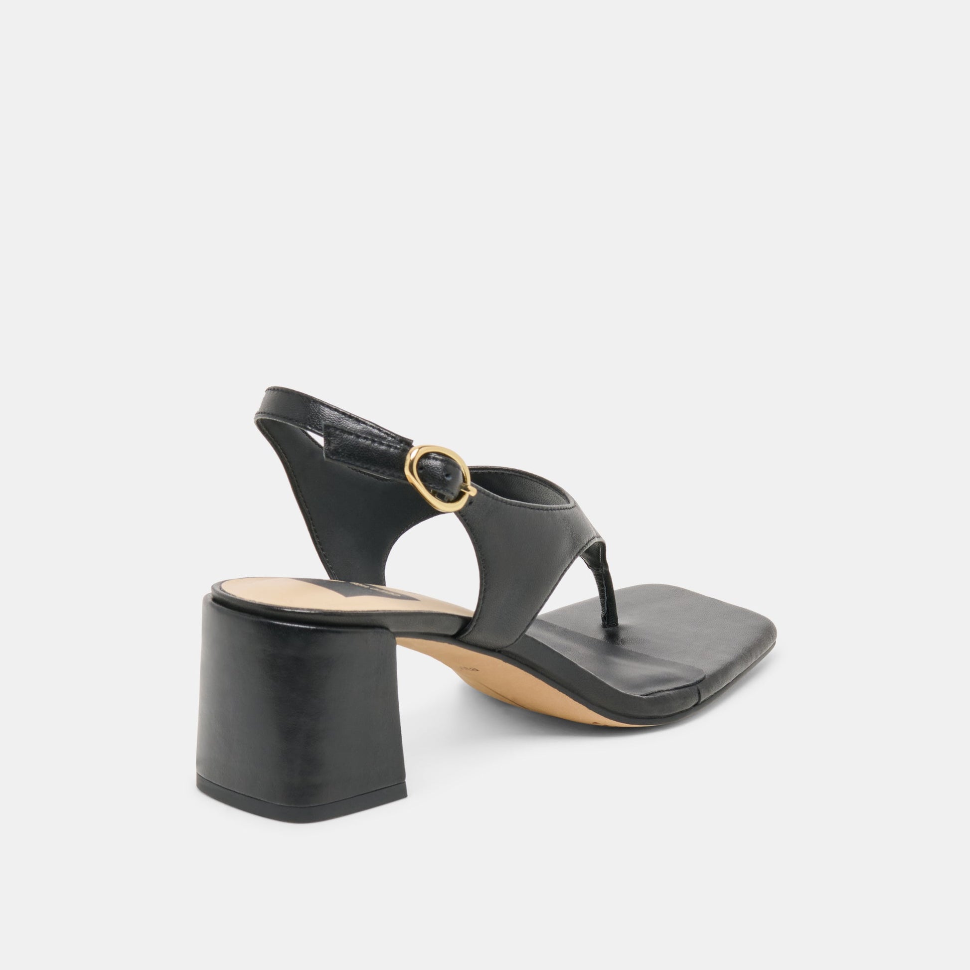 Yves Black Leather Heels