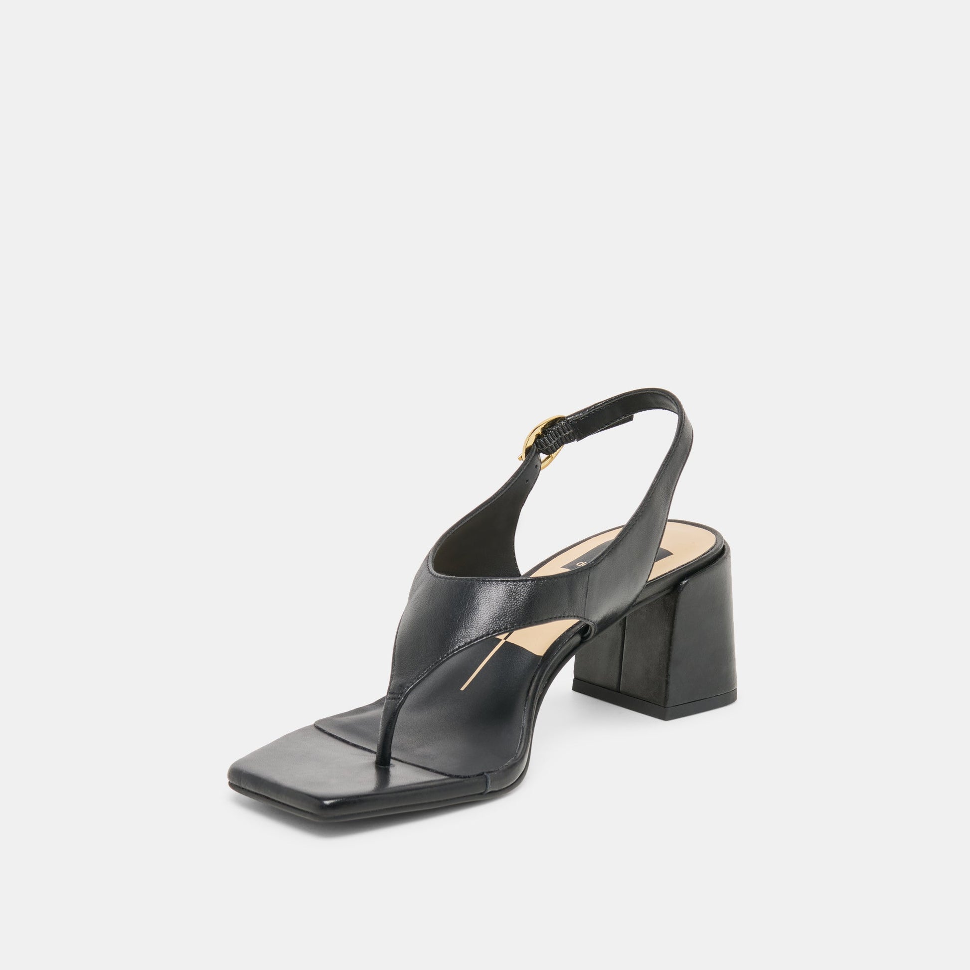 Yves Black Leather Heels