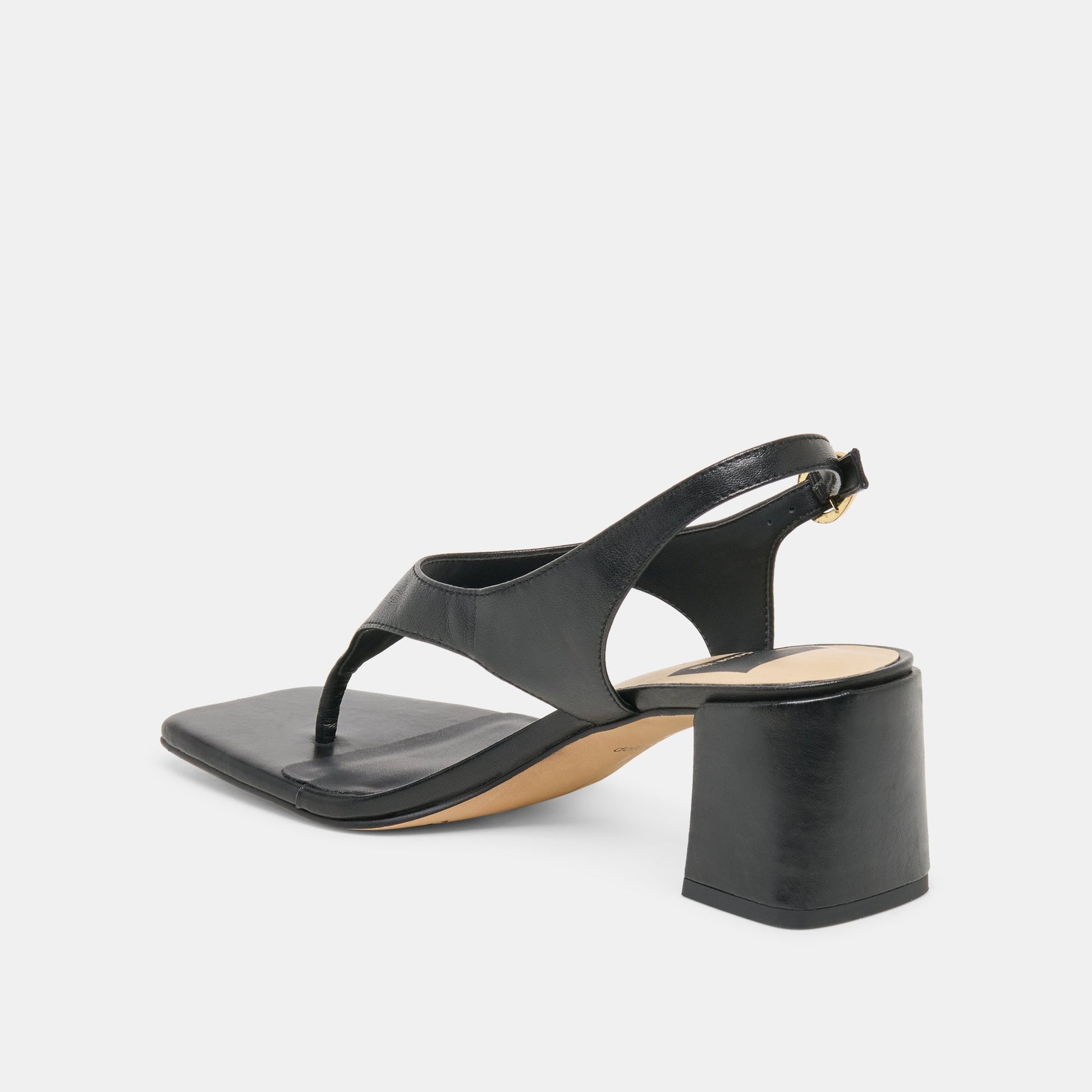 Yves Black Leather Heels